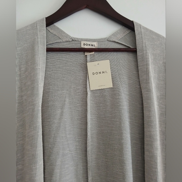 NWT DONNI. Ribbed Open Sweater Coat Cardigan Women's OSFA Taille Unique - Picture 2 of 5
